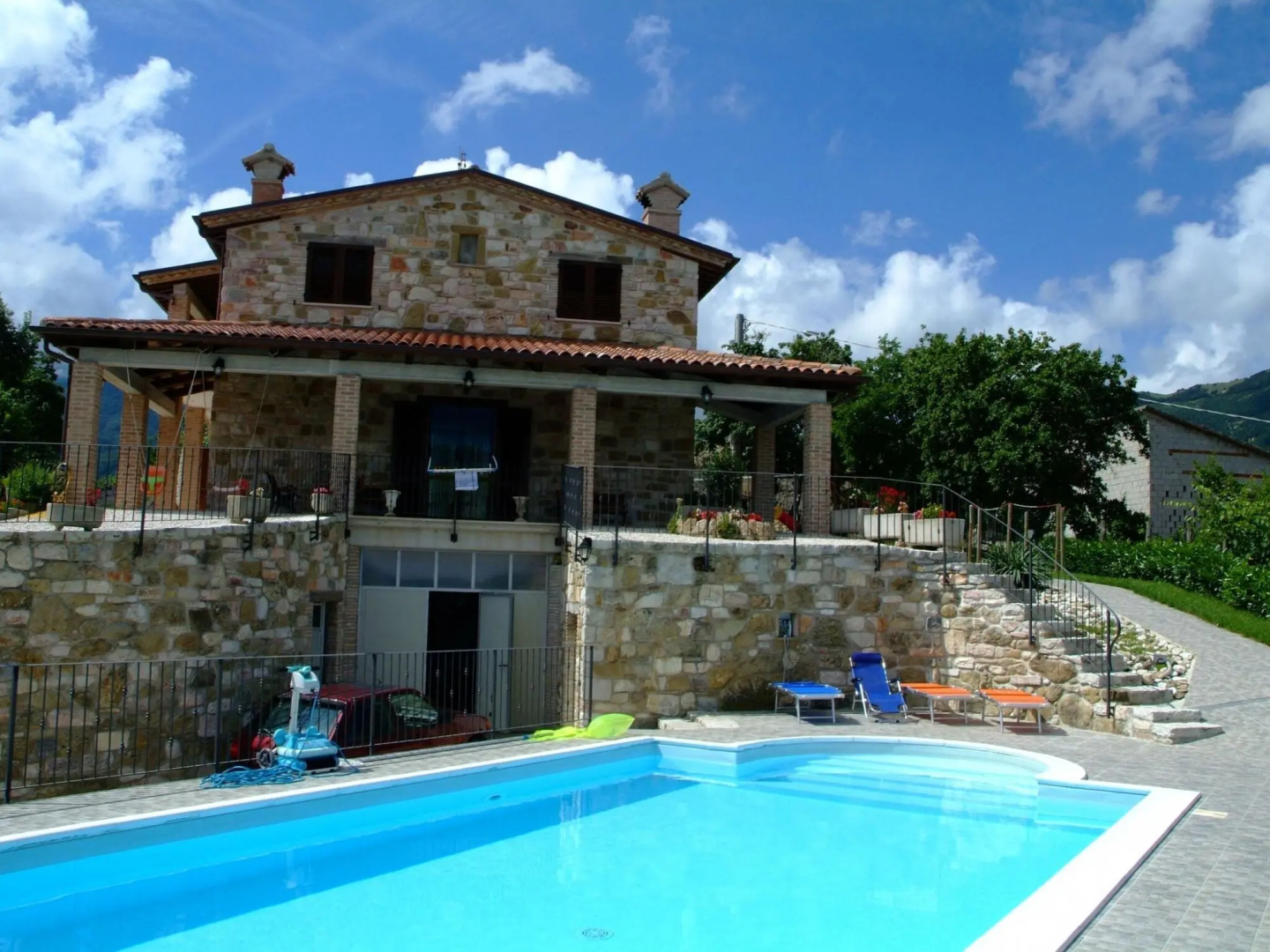 Scenic holiday home in Cagli with roofed terrace and bbq