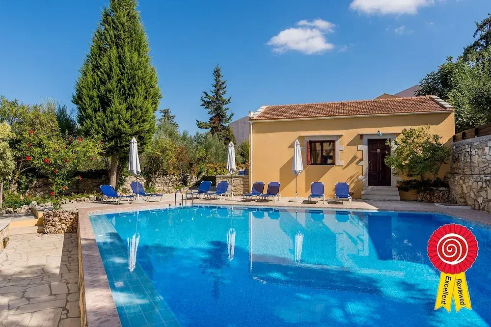 Crete Holiday Rental Small Village Close to Beaches -sharing a Large Pool