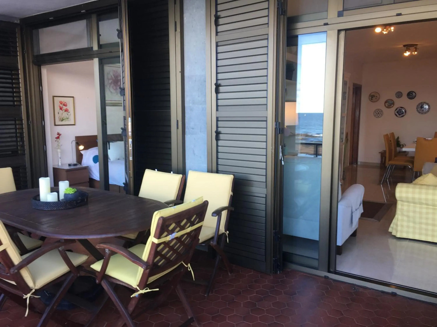 Front line beach with fantastic terrace.