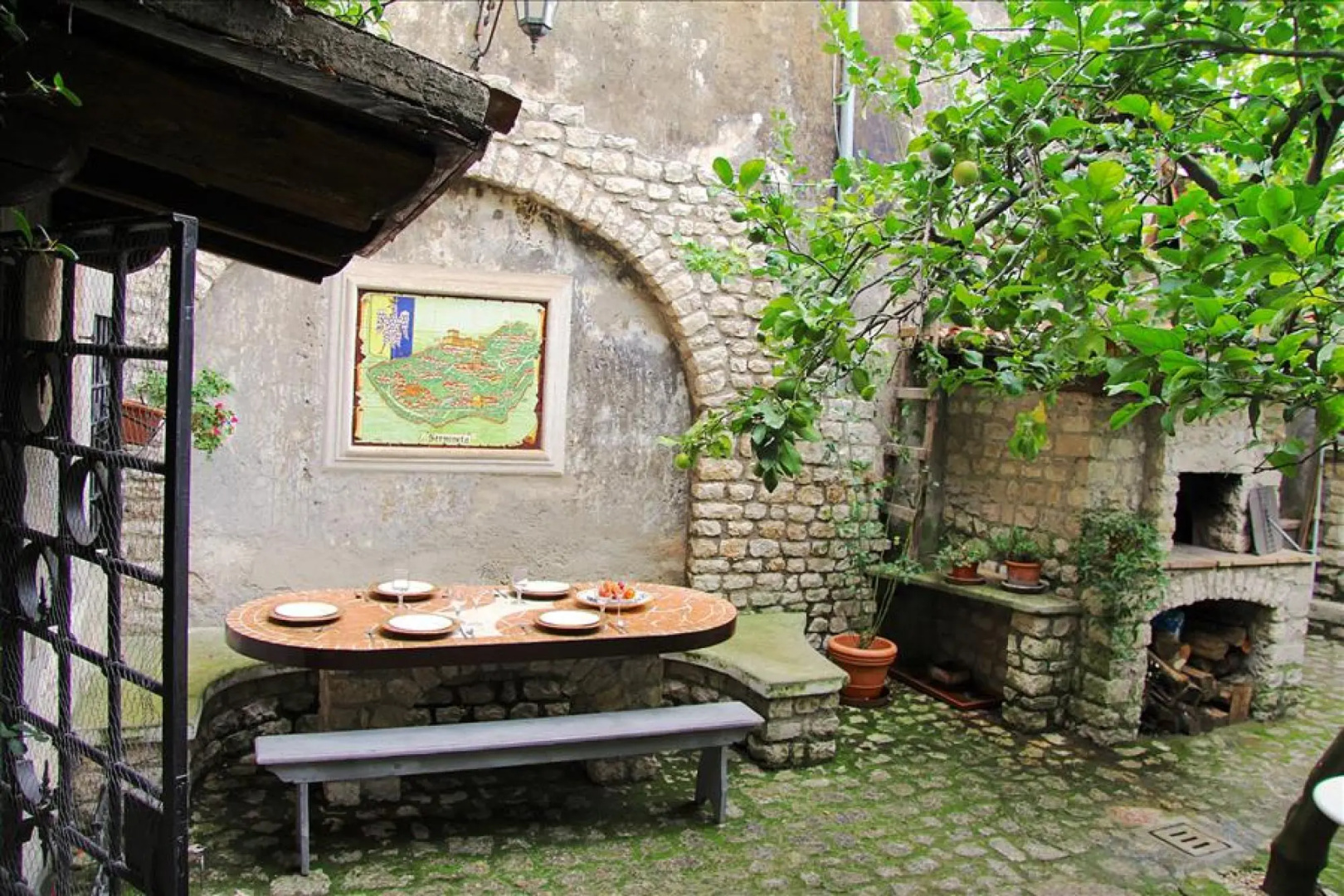 Sermoneta, Historic Stone Village House with Pool, in a Medieval Hill Town Close to Rome and Naples