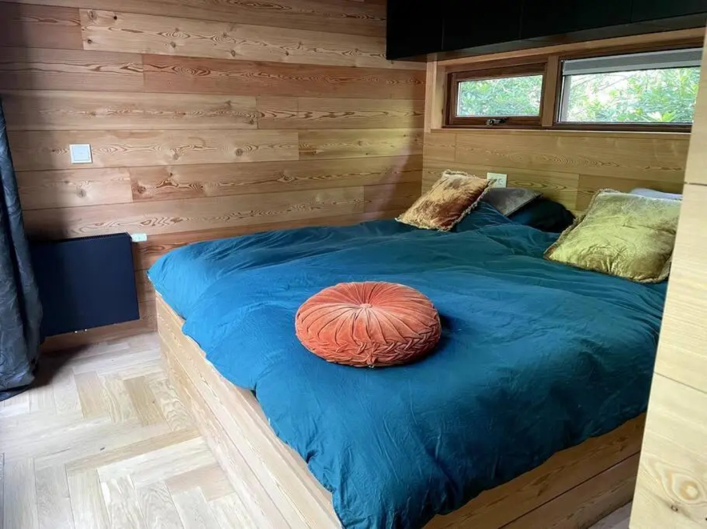 Houten bosvilla met sauna en 2 slaapkamers