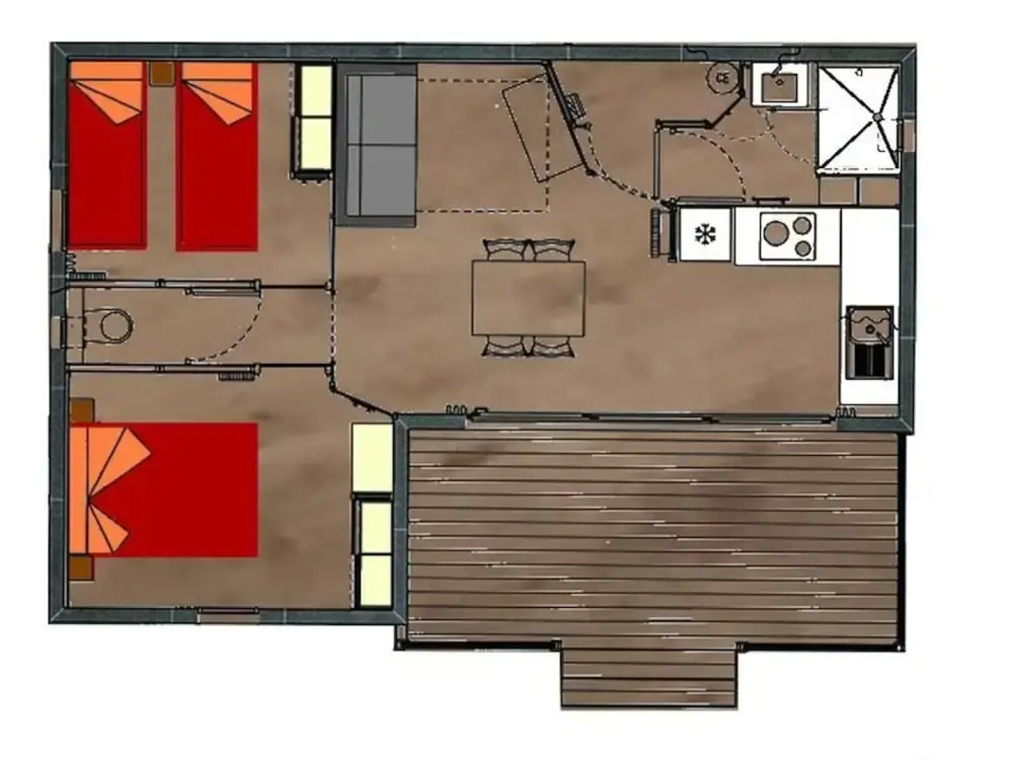 Camping Le Verdoyant - Chalets