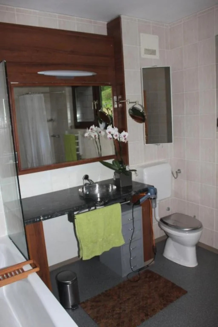 Haus mit Badeteich und Blick zum See