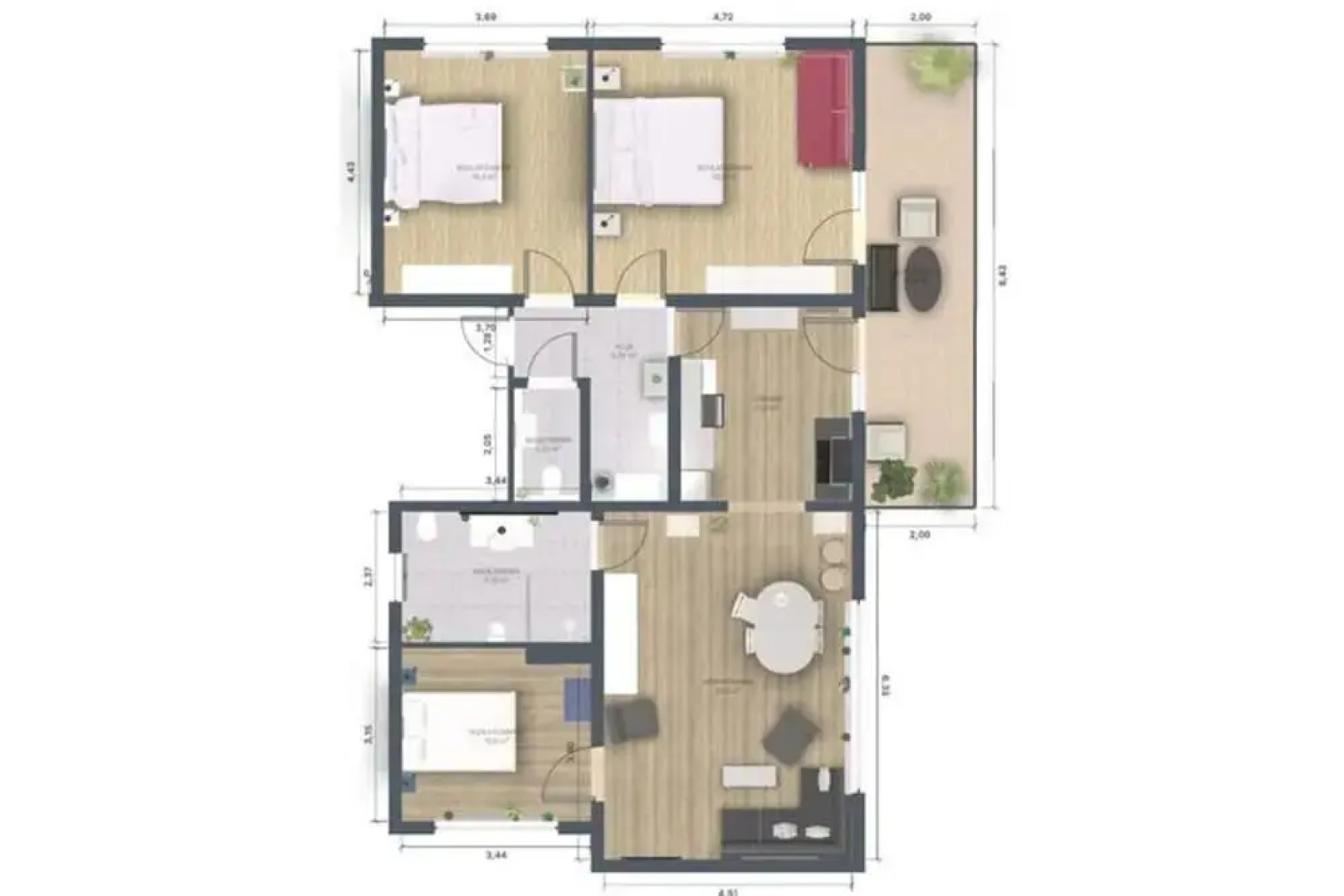 Holiday Apartment by the Pond