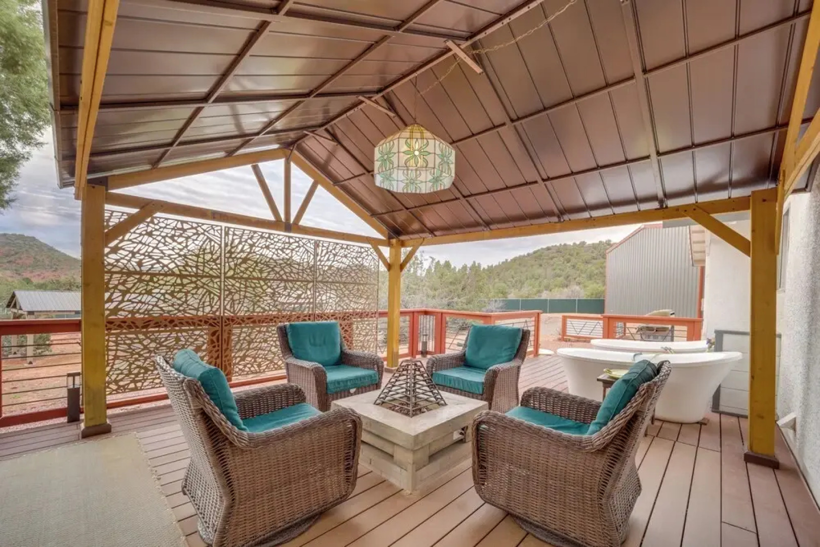 Deck & Indoor Pickleball Court: West Sedona Home!