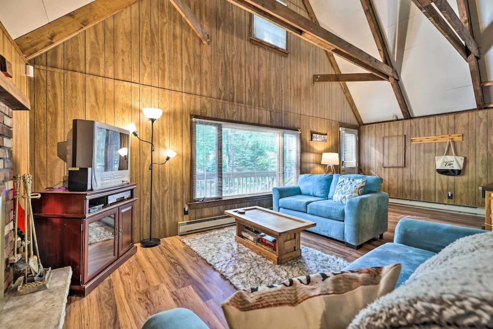 Game Room & Fire Pit: Tree-lined Pocono Lake Cabin