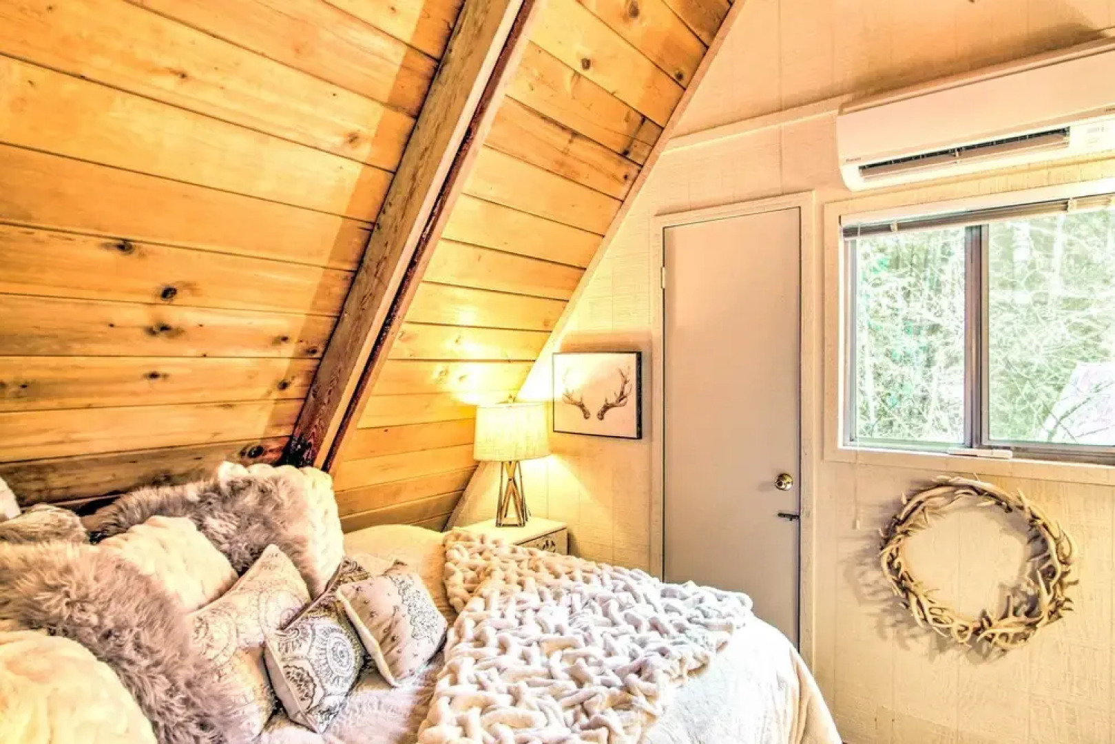 Cozy A-frame w/ Hot Tub, Fire Pit, & Fireplace!