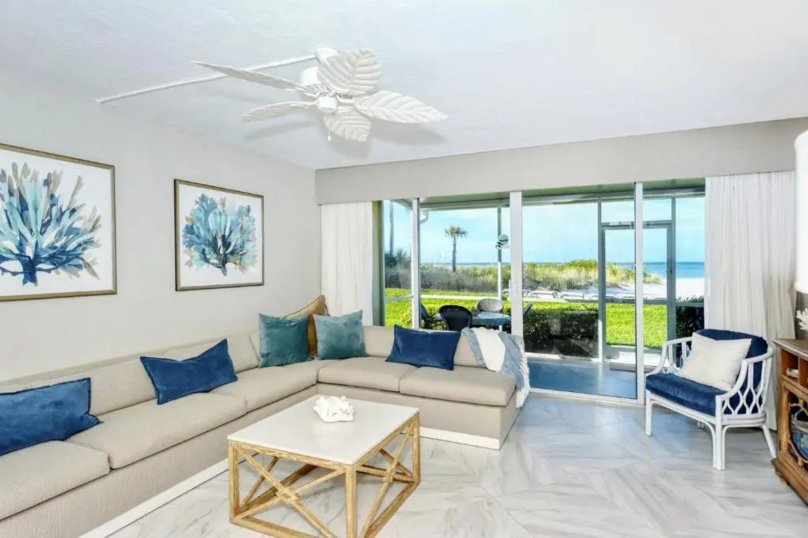 LaPlaya 108B Dream views of the Gulf from your private balcony or screened lanai just steps from the beach