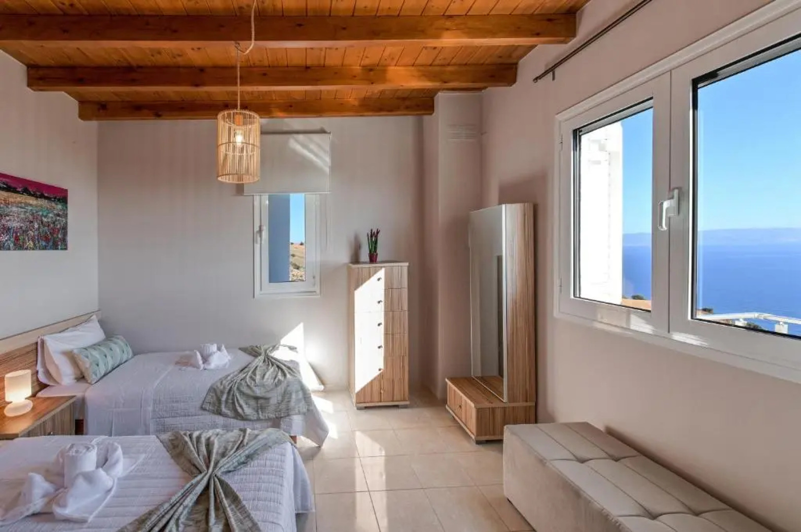 Tranquil sea view villa with private pool, just 2km from the beach!