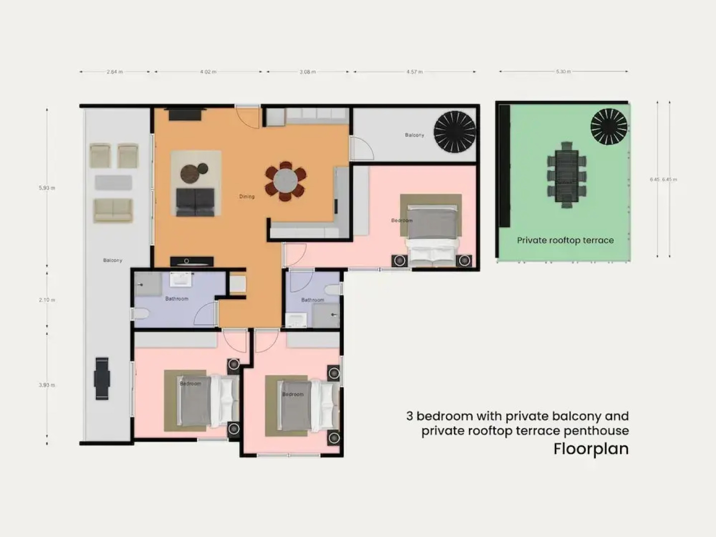 Sanders Elgio - Neat 3-bdr Apt With Rooftop