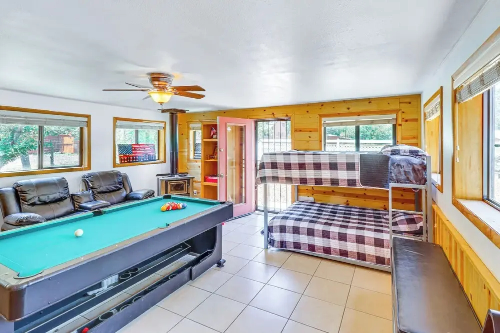 Walk to Rainbow Lake: Cabin w/ Game Room & Yard