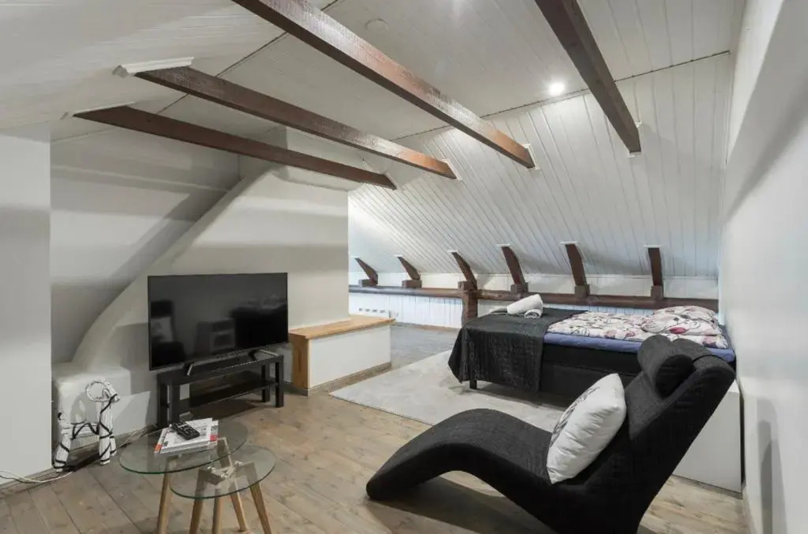 Unique open space loft studio in the attic