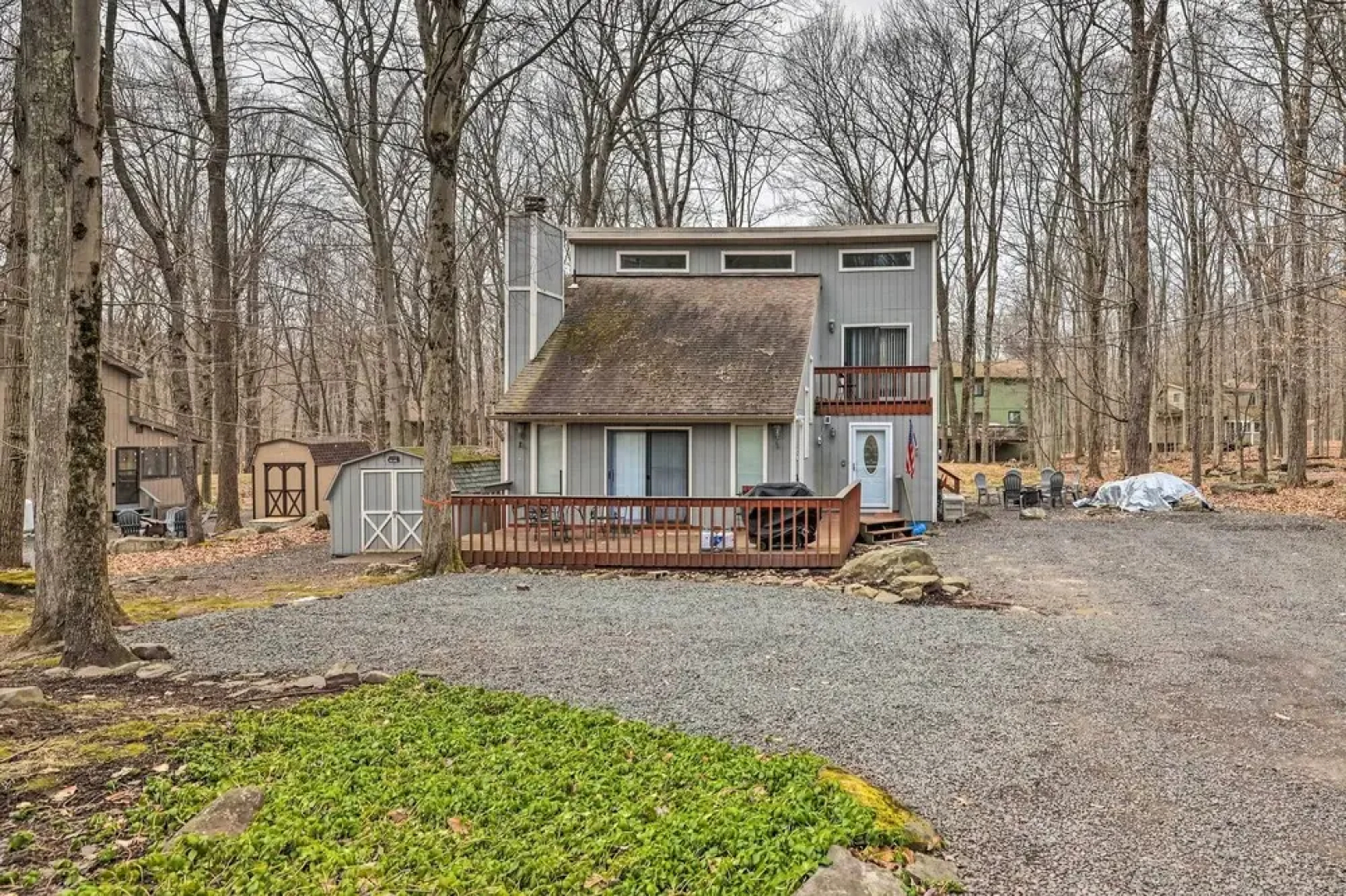 Walk to Locust Lake: Poconos Vacation Home!
