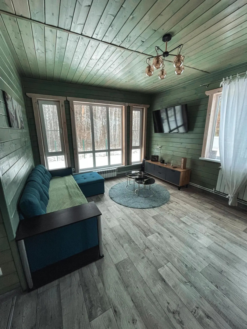 Дом в лесу с баней и чаном