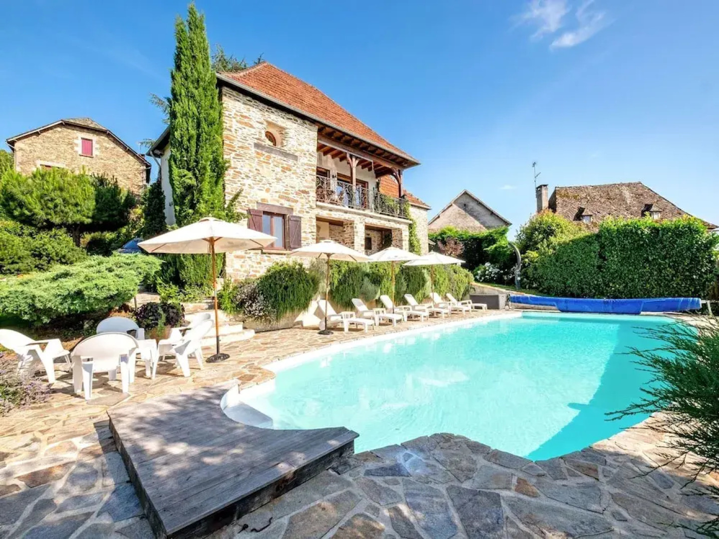 Stone House With Pool and Garden