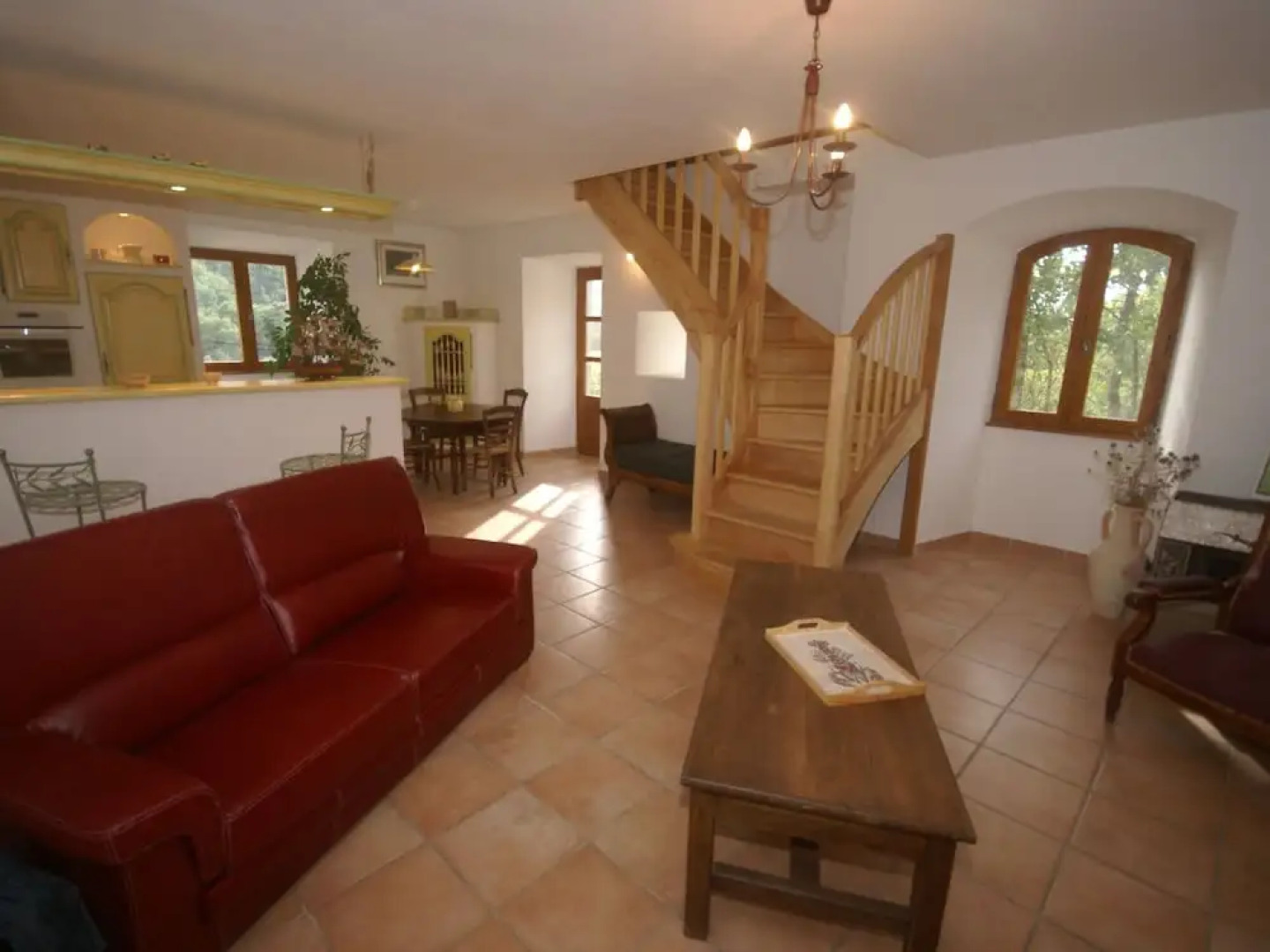 Natural stone house in stunning location with small beach at 300 metres