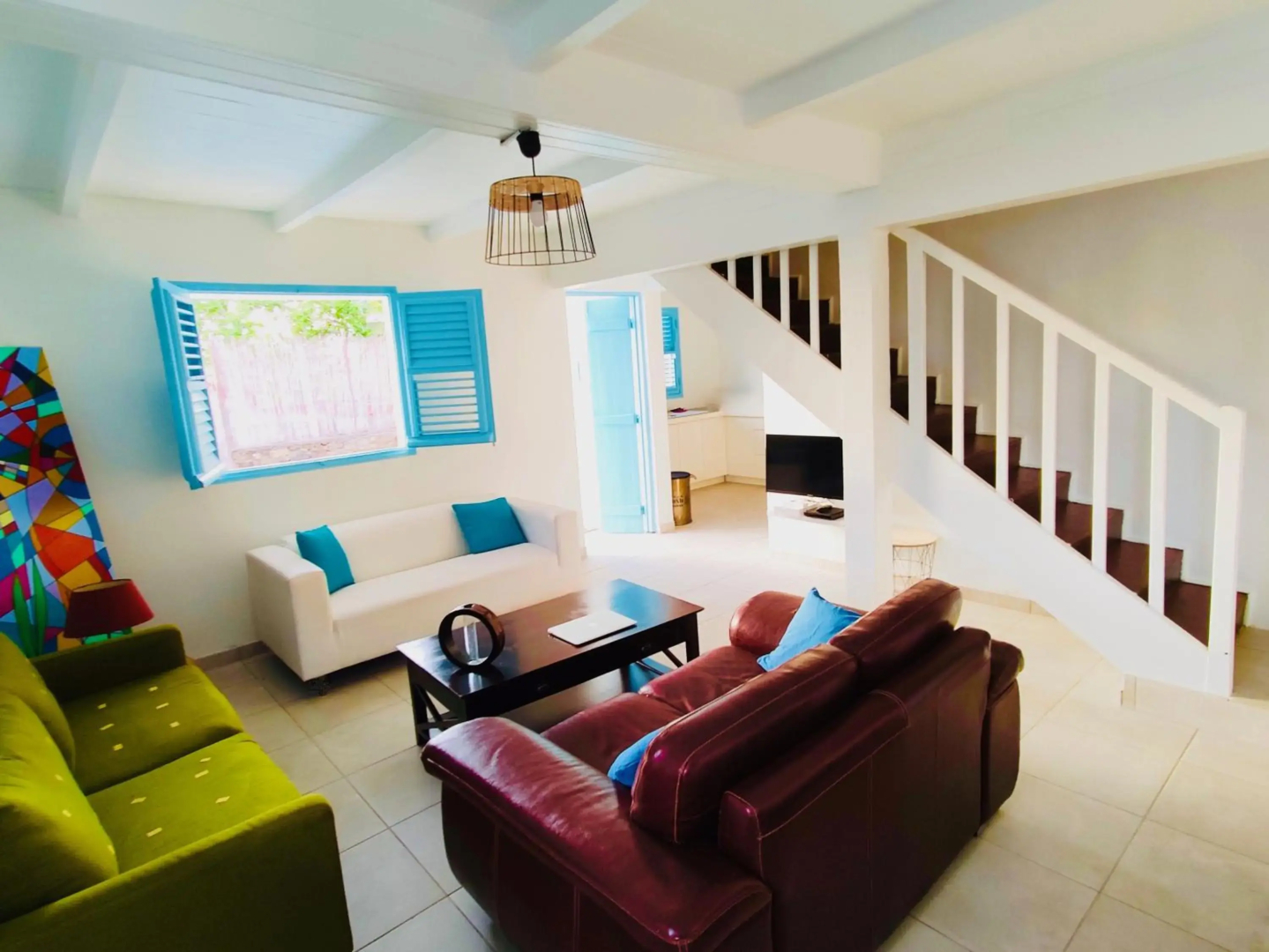 Location Maison Bleue avec piscine privative au Carbet Martinique