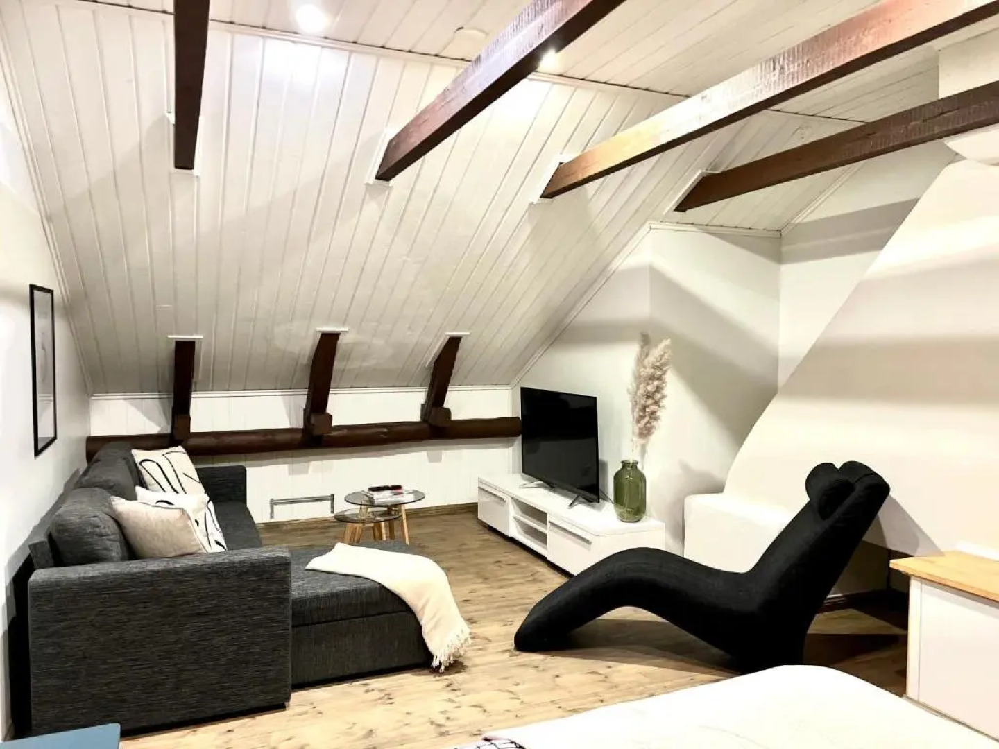 Unique open space loft studio in the attic