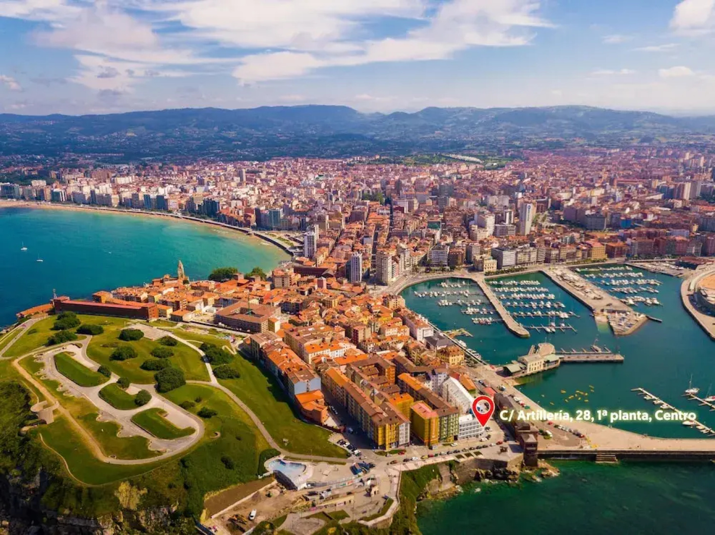 Seaviews-gijon-parking-2br-walk to Beach-wifi