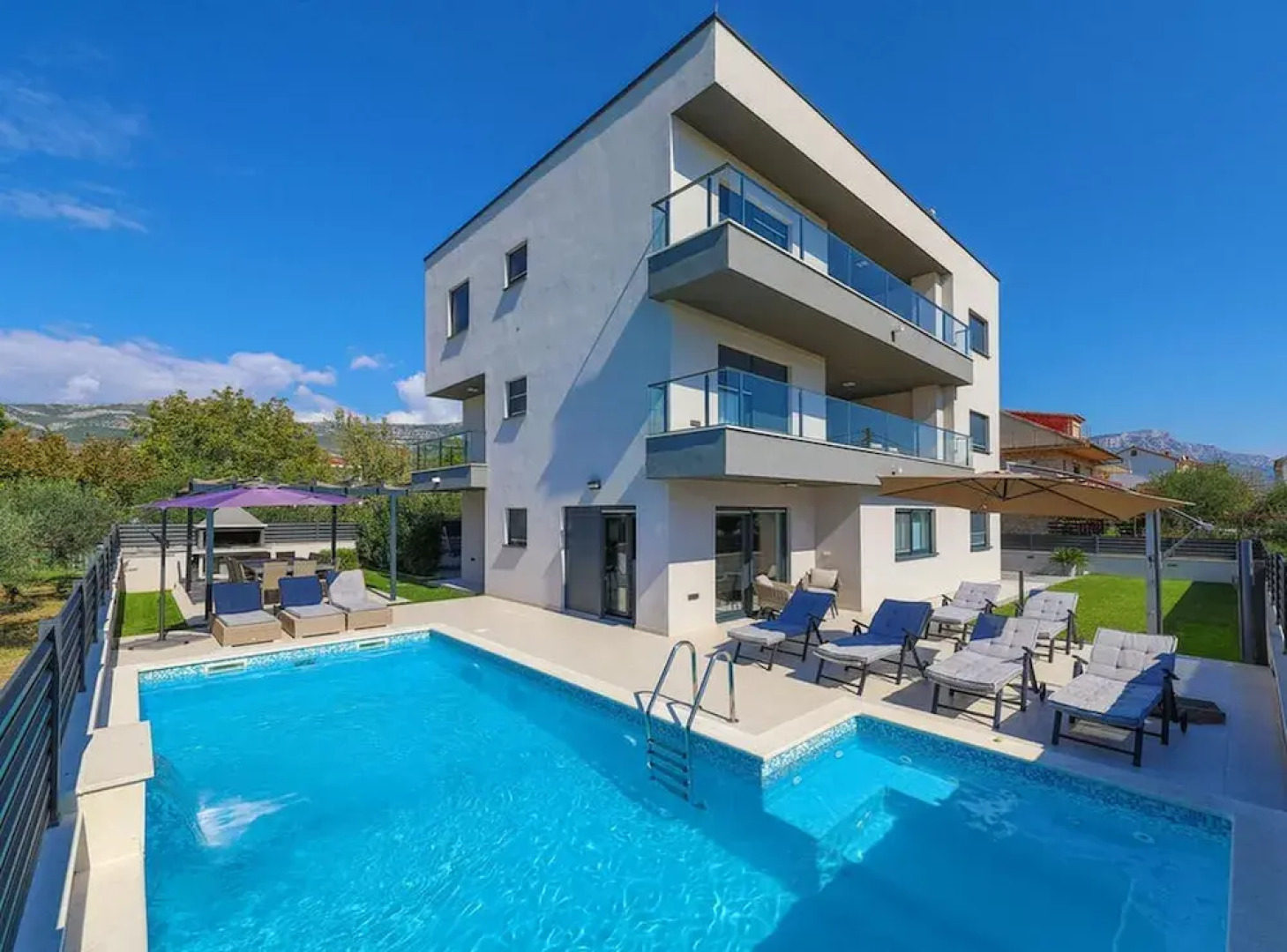 Modern Kastel Villa With Private Pool, Gym, and Large Outdoor Space