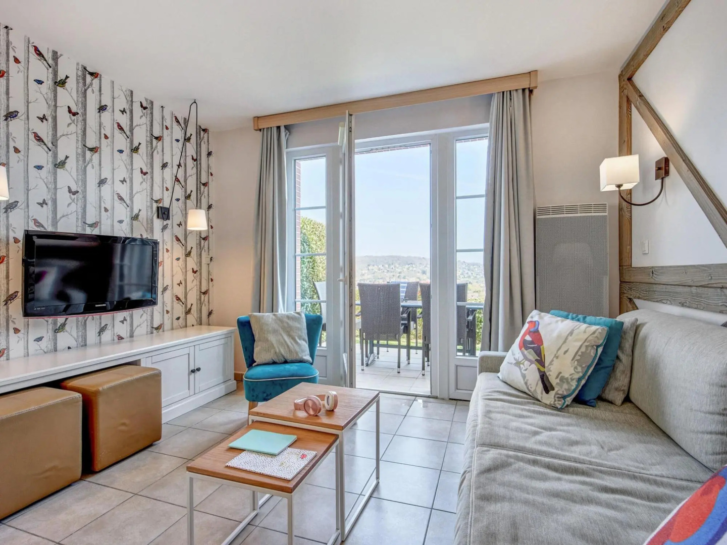 terraced house in Résidence & Spa with common pool and sauna, Houlgate