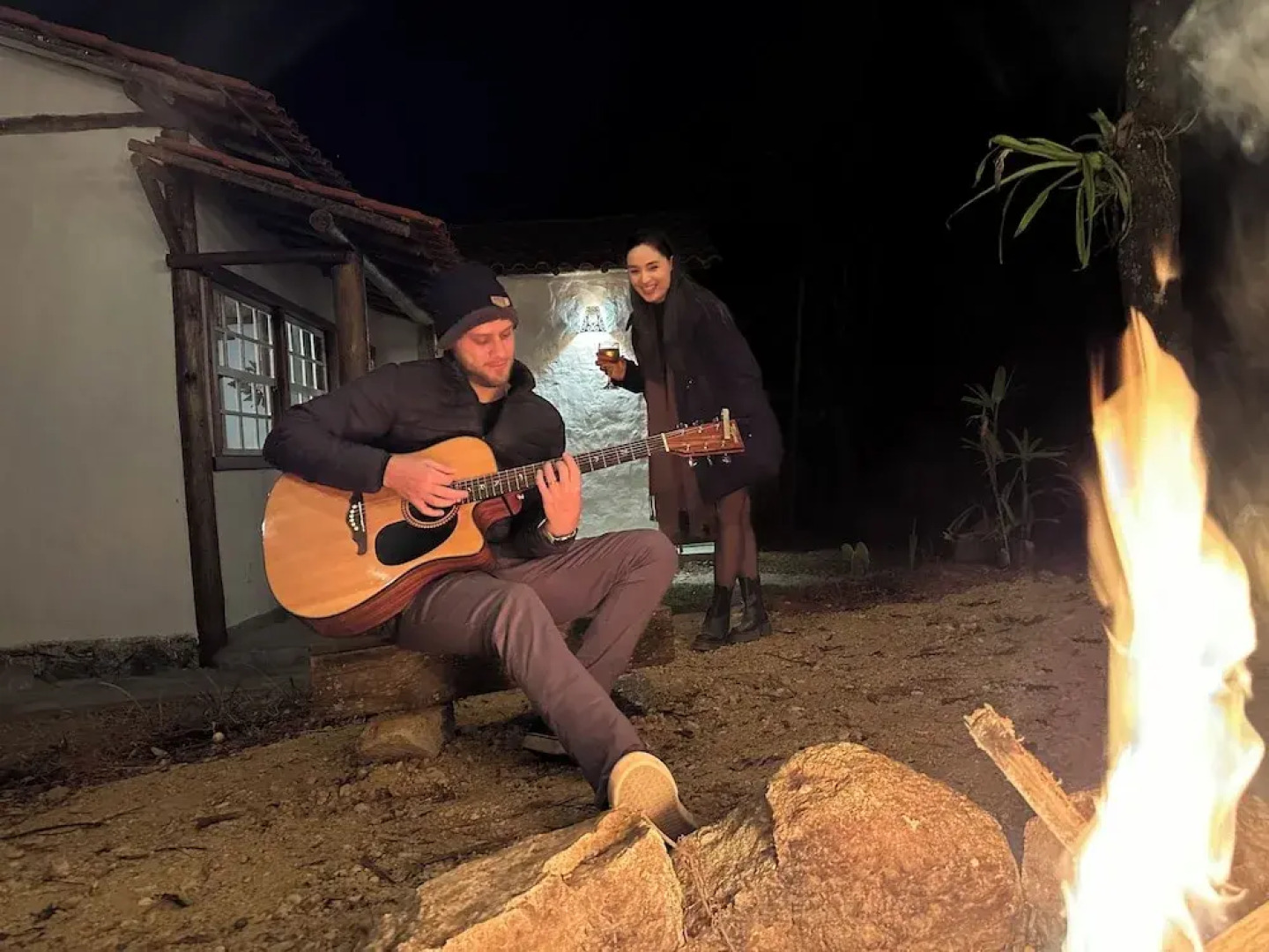 Serra a vista chalés