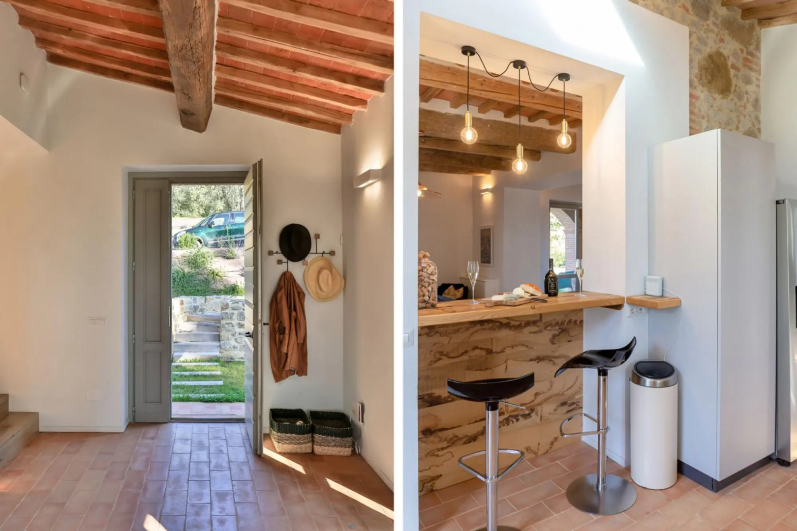 In an enchanting position, located on a hill, Podere Calcina is a recently completely renovated farm-Podere Calcina