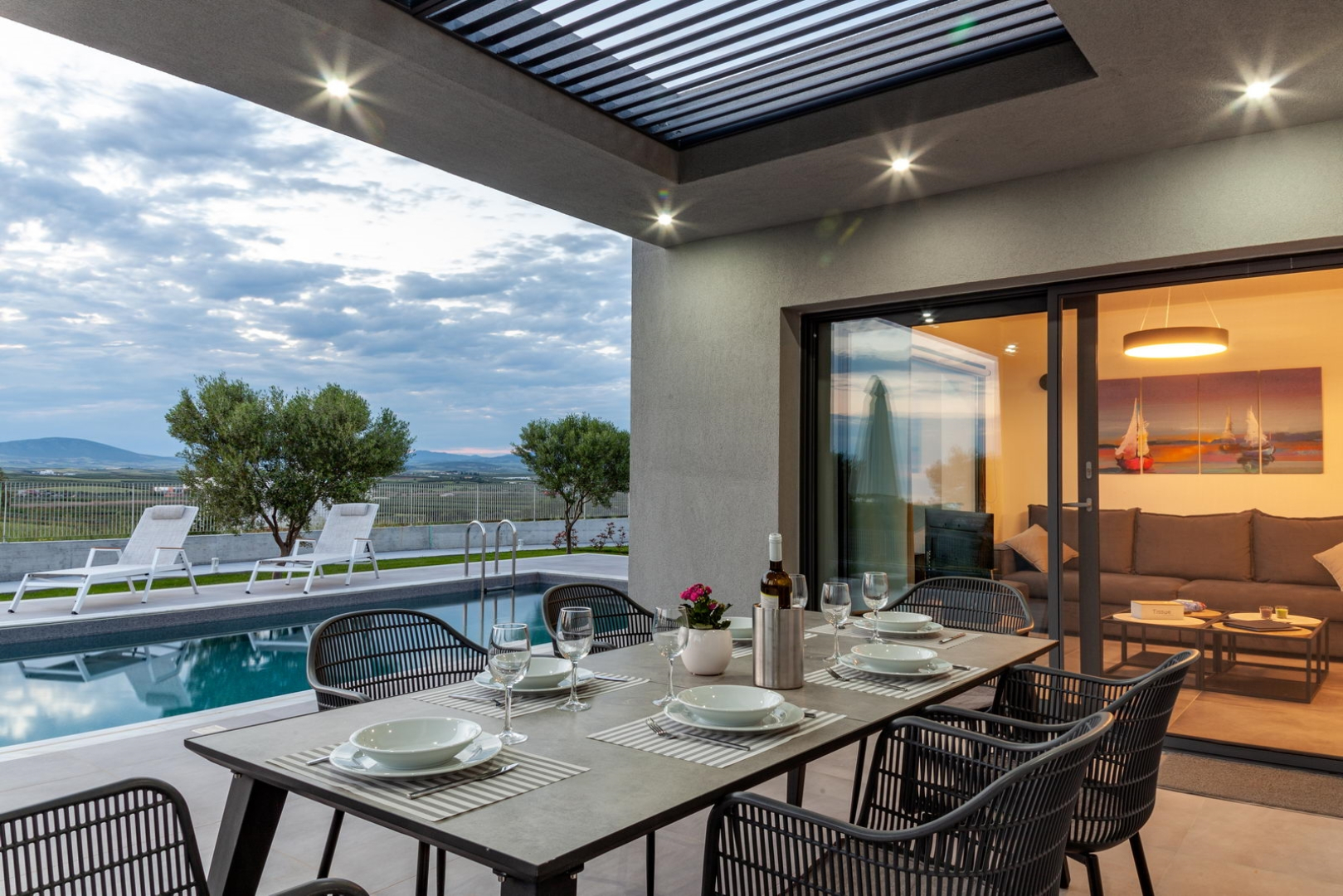 Merelia Luxury Villas - Sunset with Heated Pool