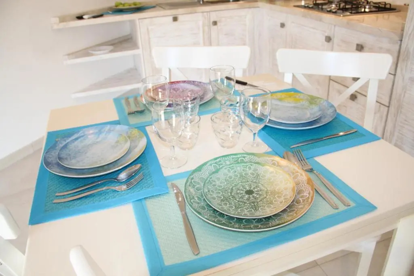 Turquoise & Wood Stylish House 23