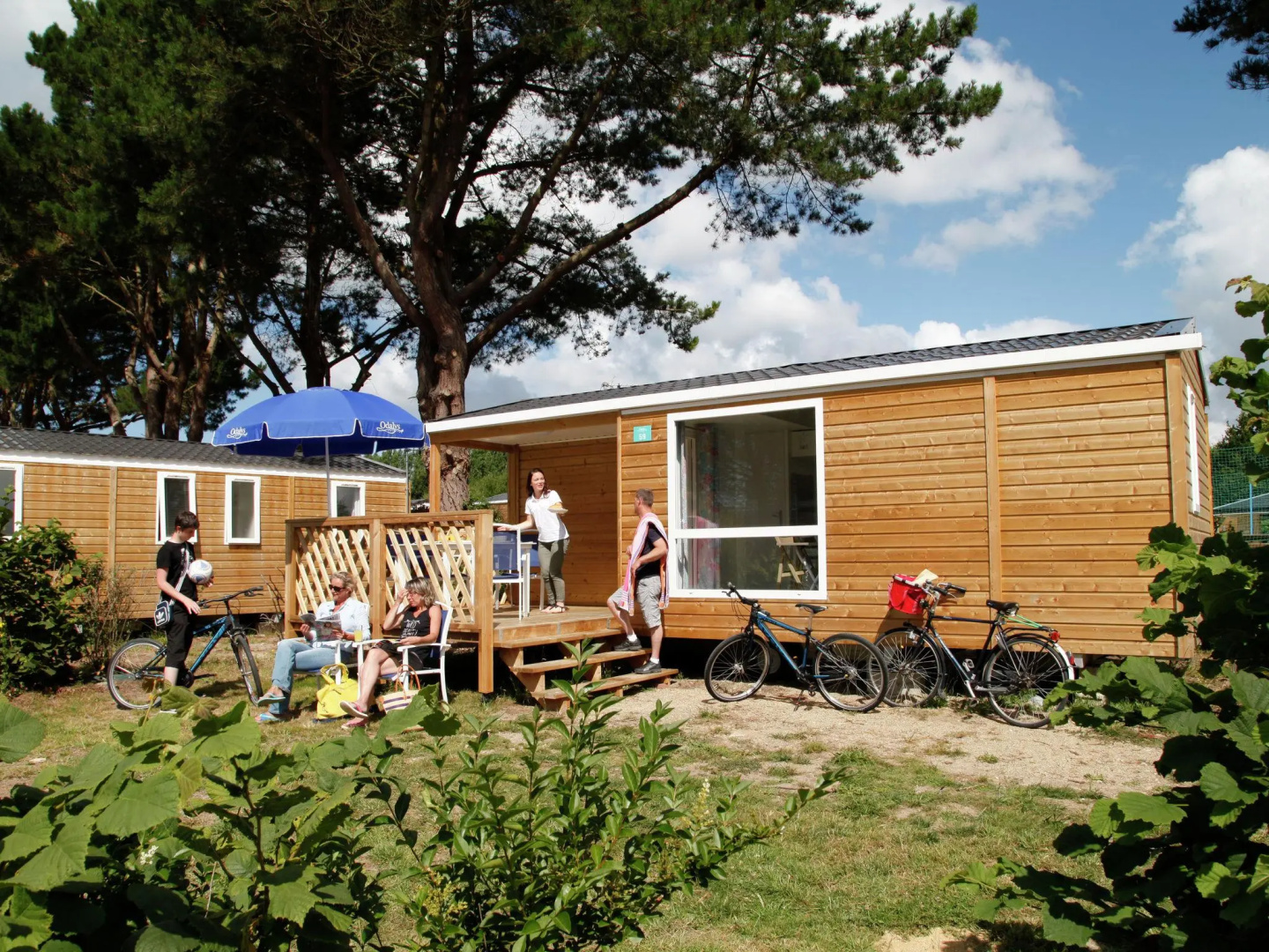 Well-kept chalet with a terrace at 800 m. from the beach