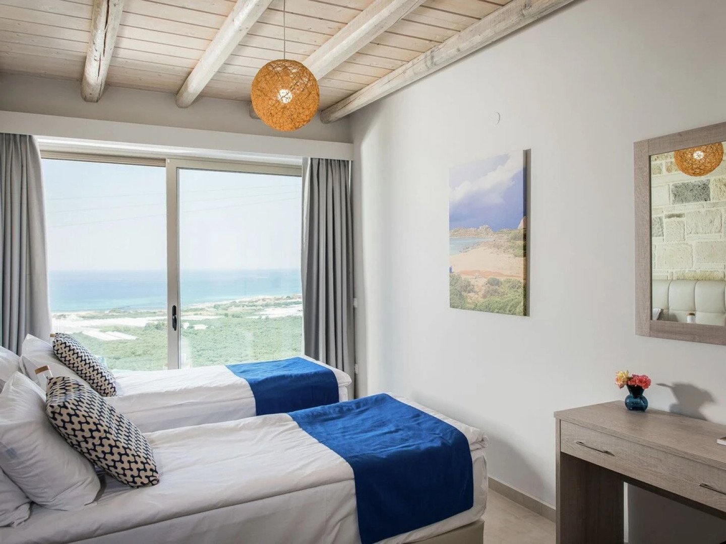 Lux Villa Near Falasarna Beach & a Restaurant, Private Pool & Sea View