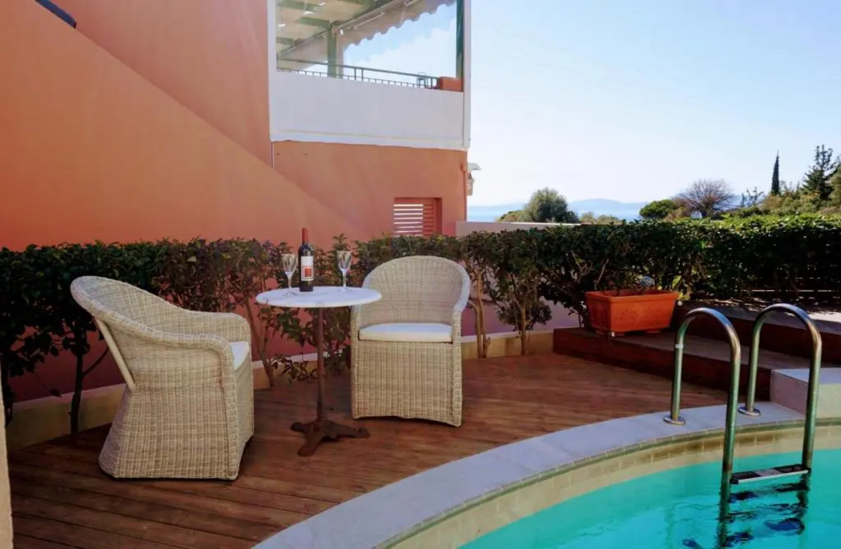 Pogonia, spacious apartment by the sea with private pool