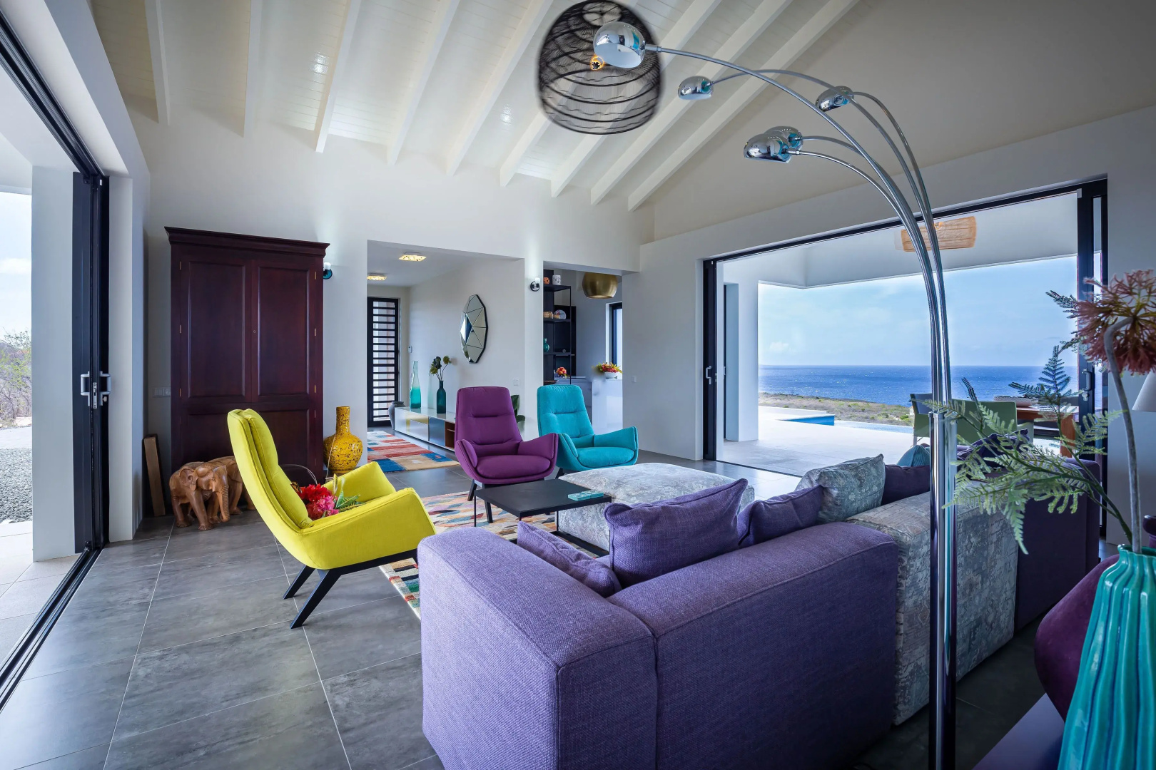 270 Ocean View From Private Infinity Pool - Colourful & Modern Villa