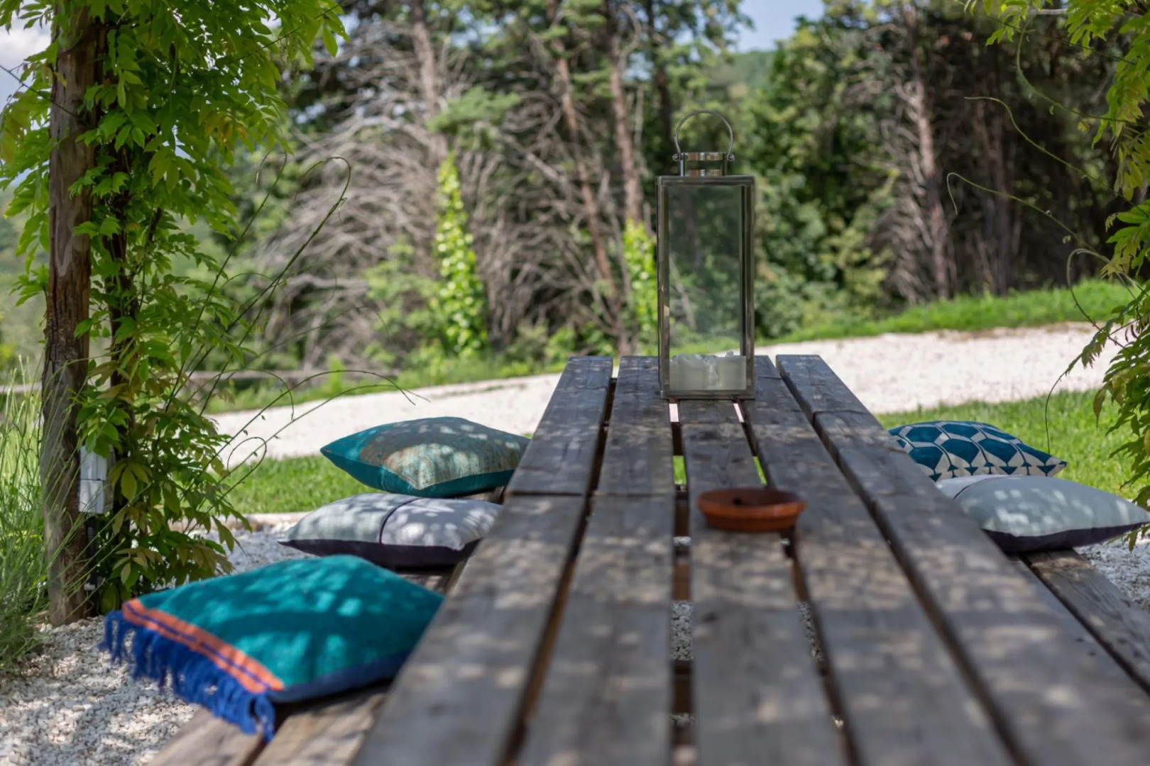 In an enchanting position, located on a hill, Podere Calcina is a recently completely renovated farm-Podere Calcina