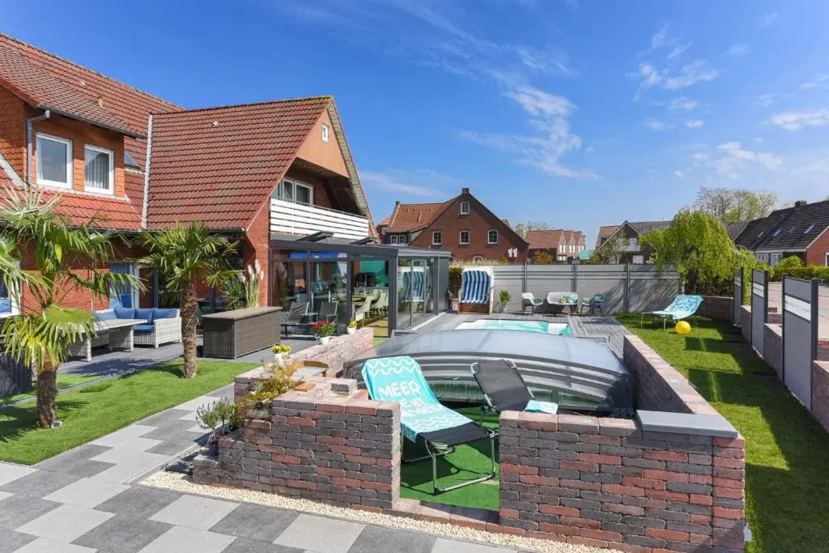 Ferienwohnung Haus zum Seehund mit Pool