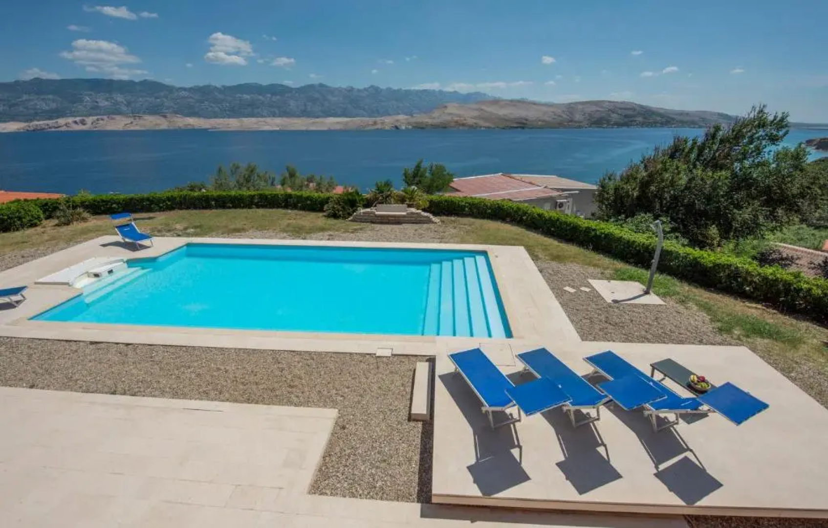 Luxury Seafront Villa Exclusive Pag with private pool by the beach on Pag island