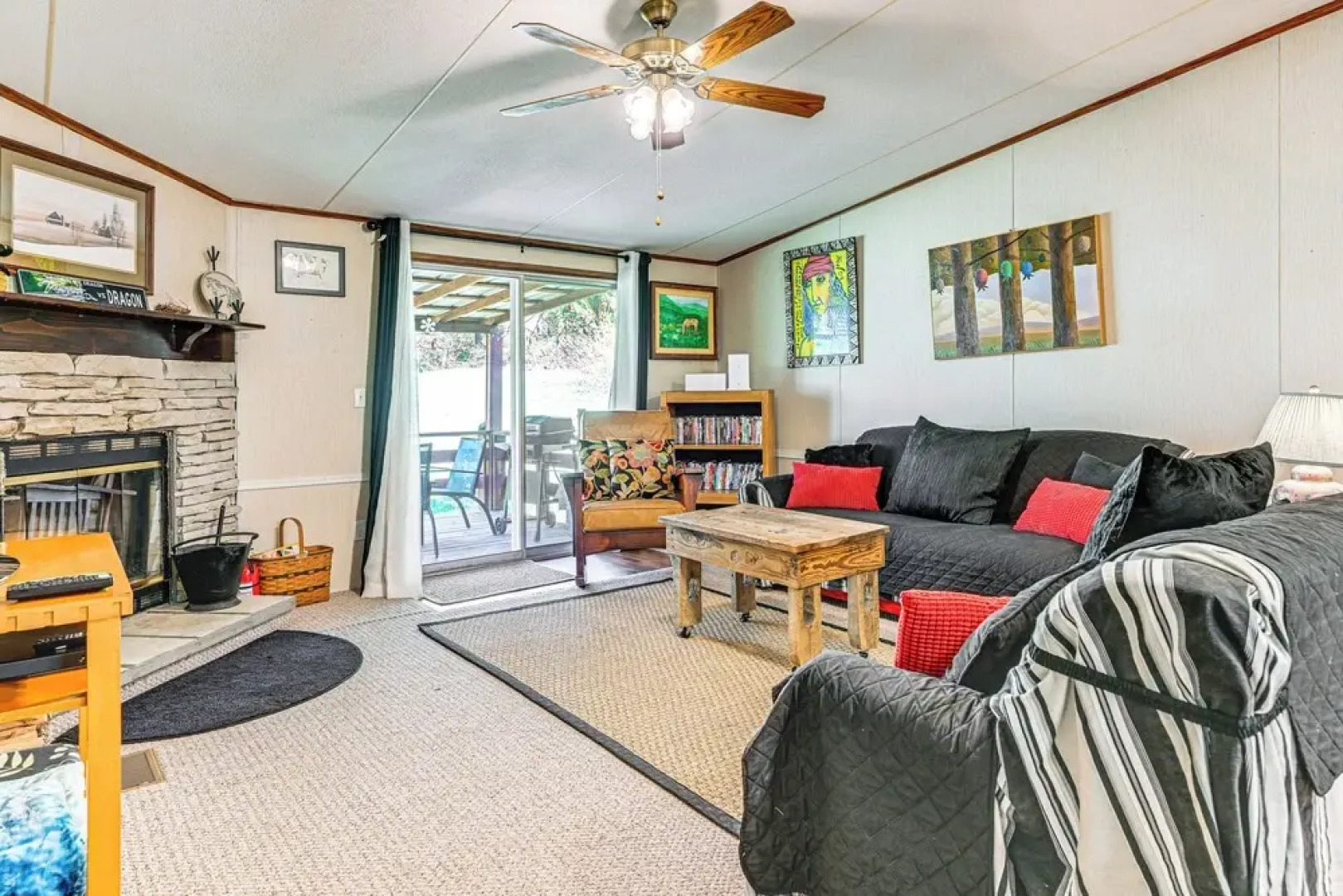 Fire Pit & Decks: Creekside Cabin in Robbinsville