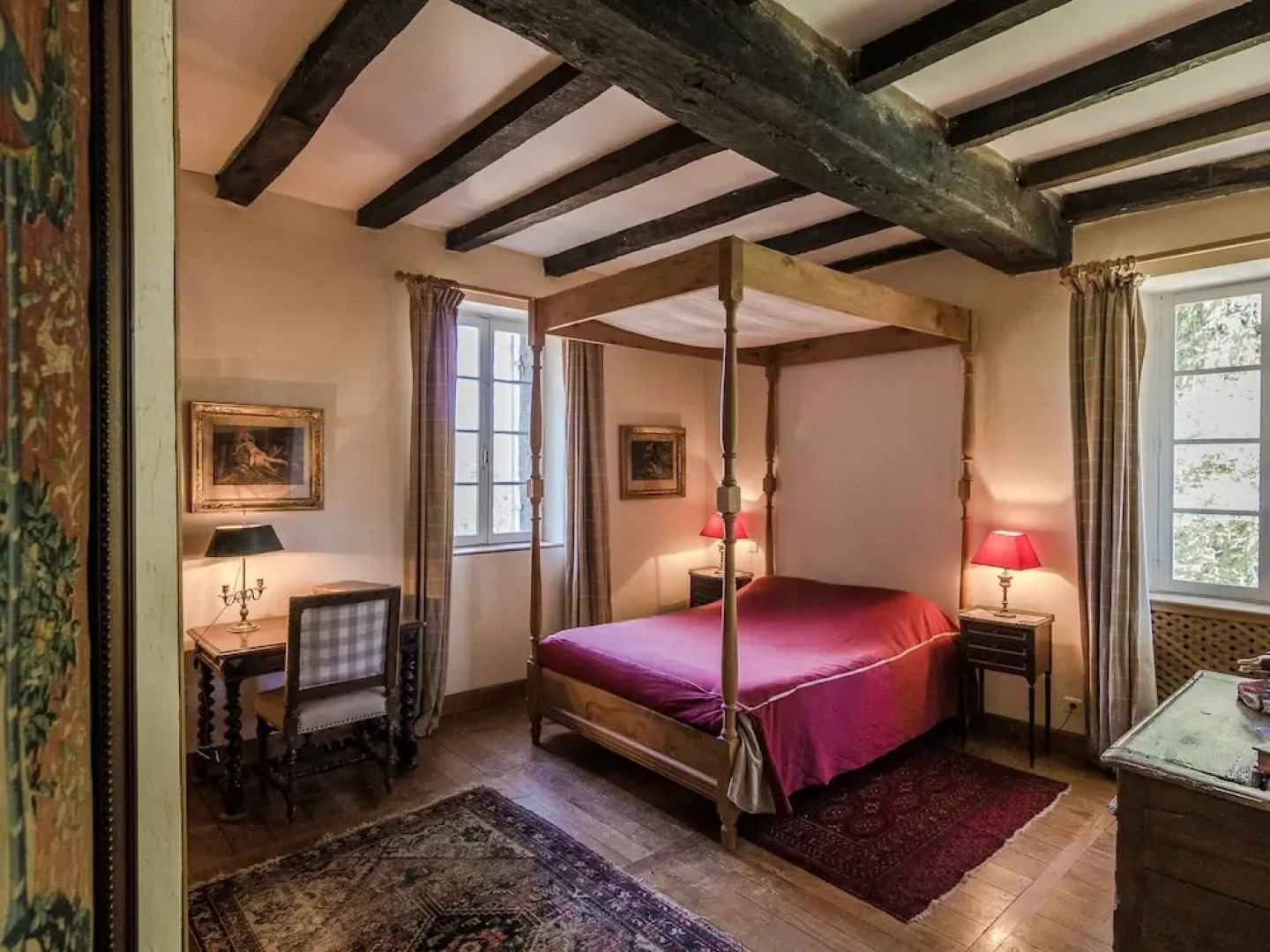 Ritzy Mansion in Sourzac With Tennis Court, Pool & Gym