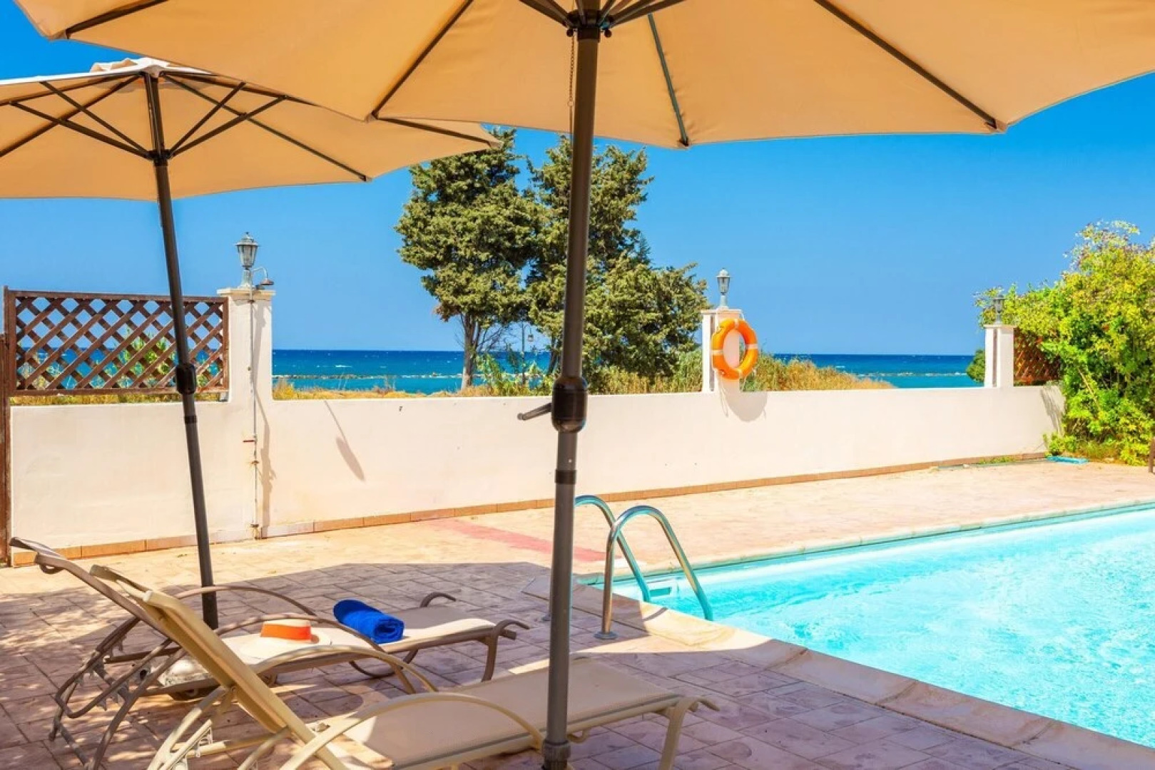 Achilles Beach Villa Large Private Pool Walk to Beach Sea Views A C Wifi Car Not Required - 2050