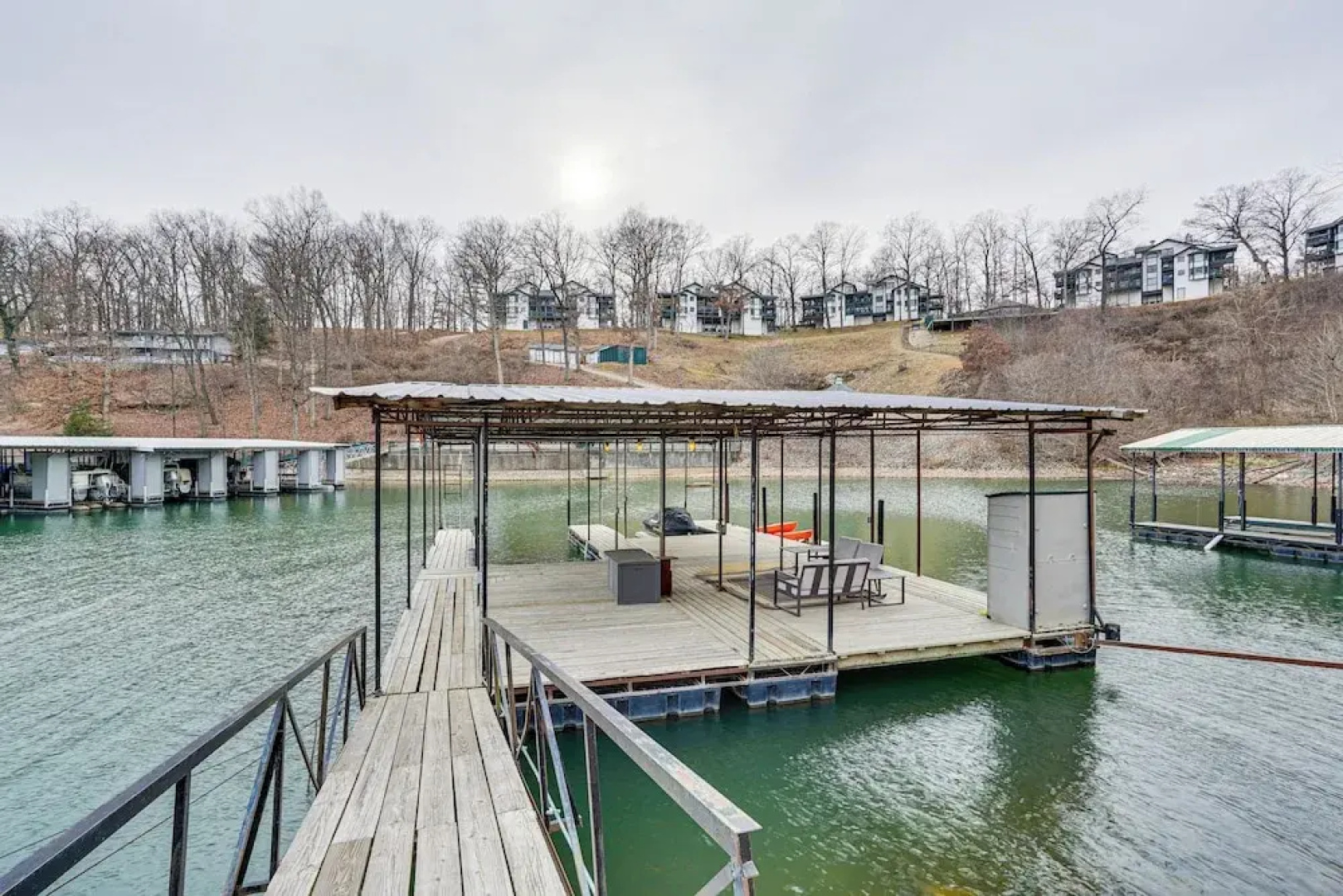 Boat Dock: Waterfront Lake of the Ozarks Home