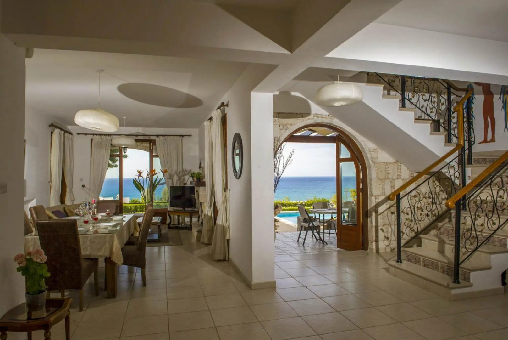 Villa Minoas Large Private Pool Walk to Beach Sea Views A C Wifi Eco-friendly - 2565