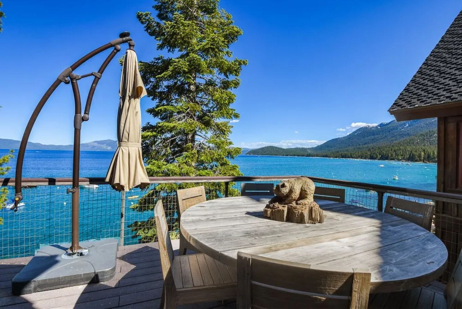 Mesmerizing Meeks Bay Outdoor Waterfront Deck