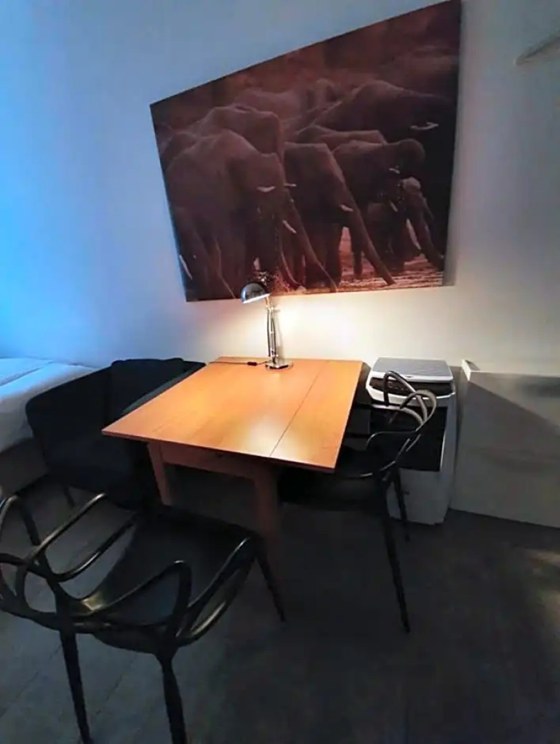 modern studio with mezzanine