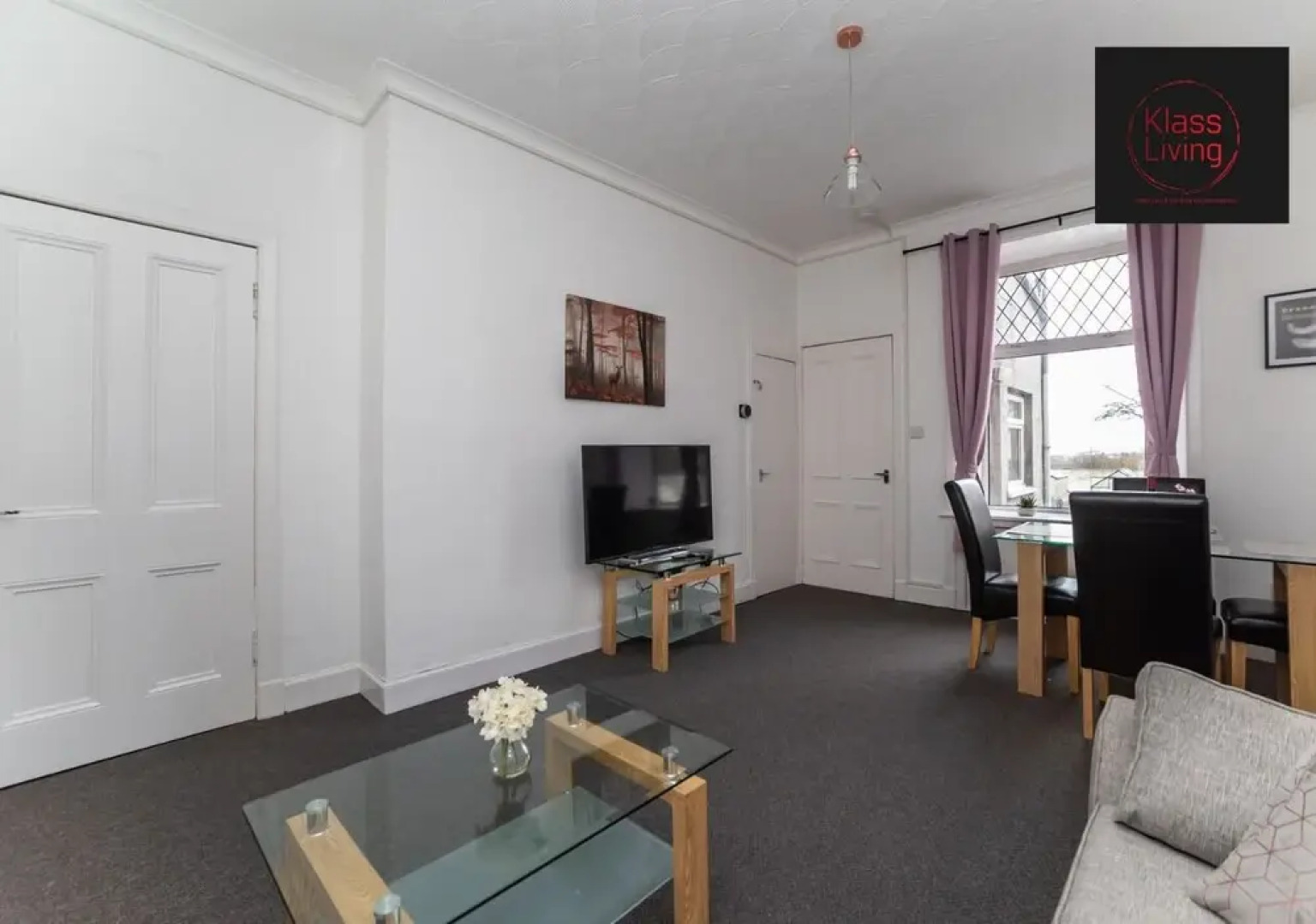 One Bedroom Apartment by Klass Living Serviced Accommodation Coatbridge - Albion Apartment with Wifi and Parking