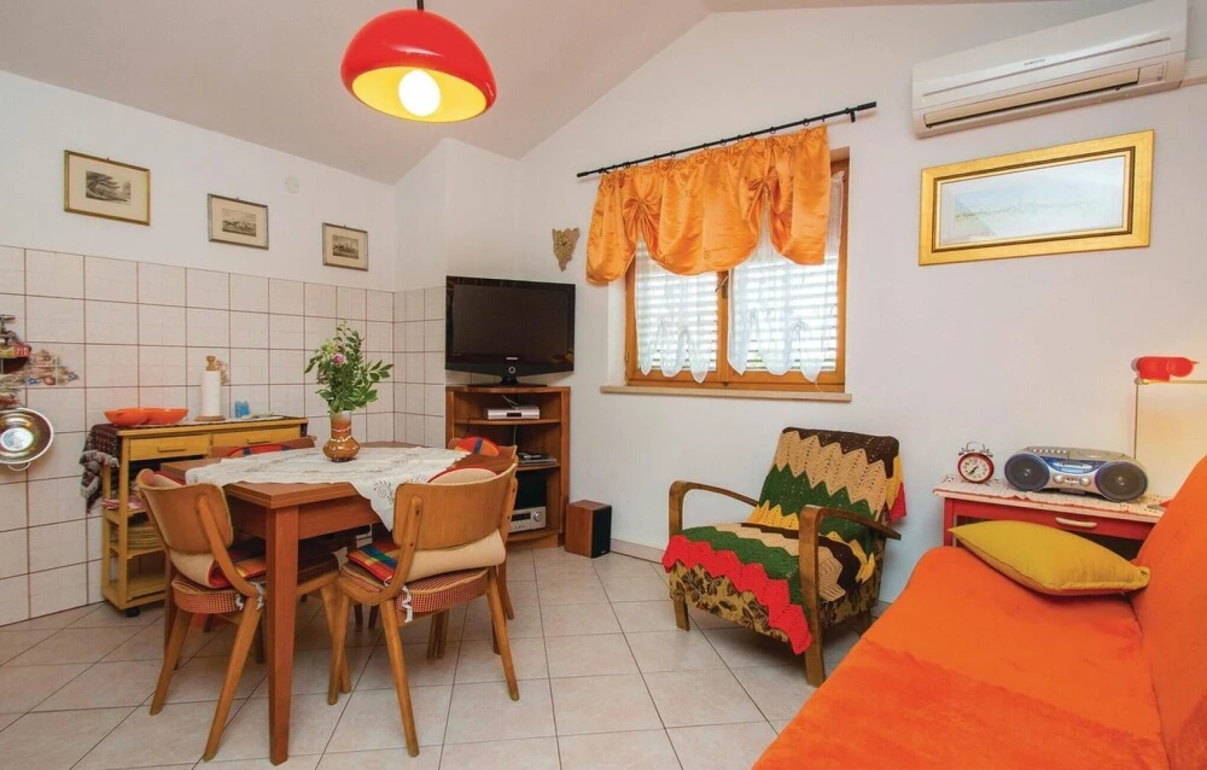 Beautiful Home in Nedescina with Hot Tub, Sauna & 1 Bedrooms