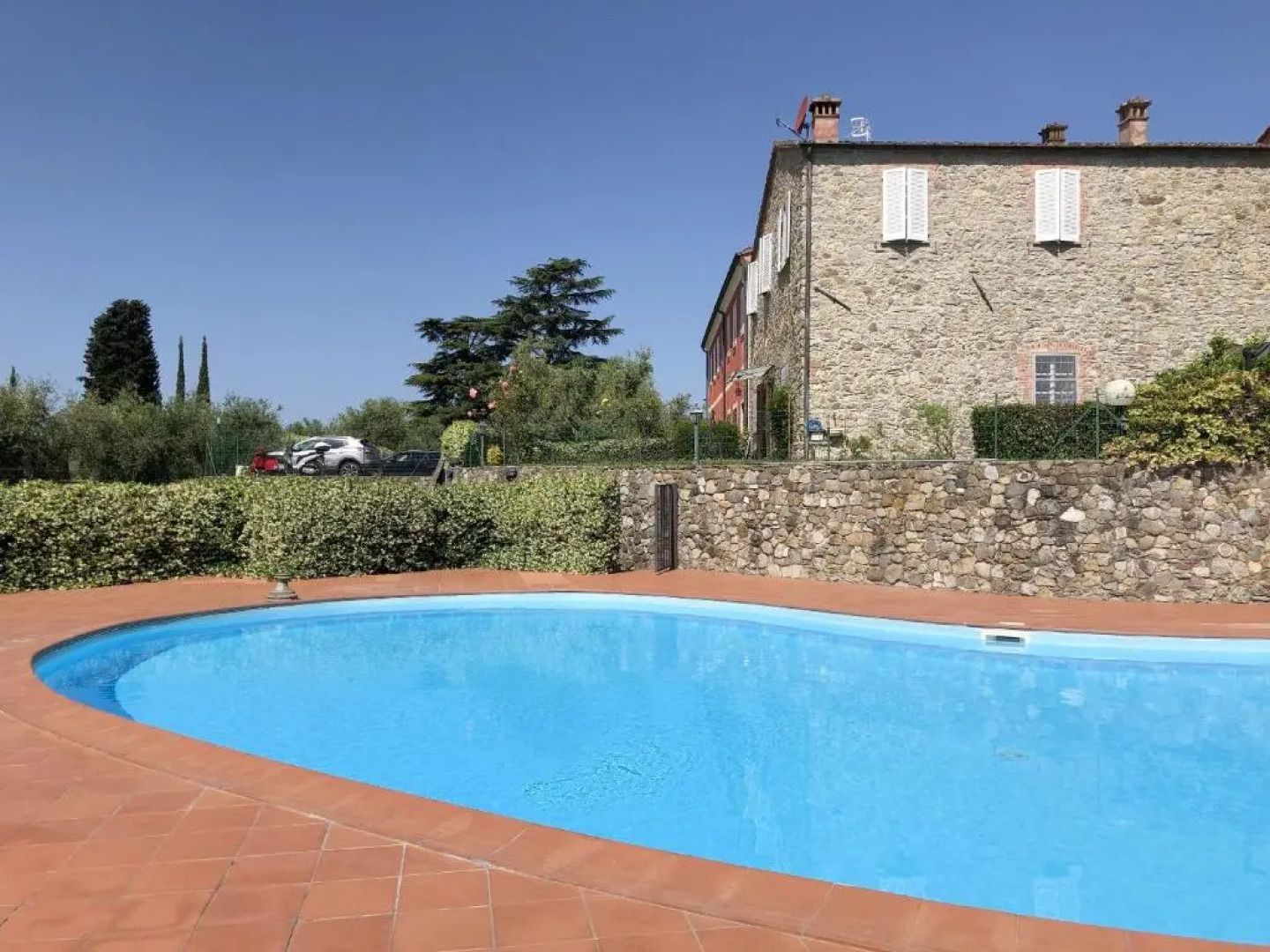2 bedrooms appartement with sea view shared pool and enclosed garden at Borghetto melara 6 km away from the beach