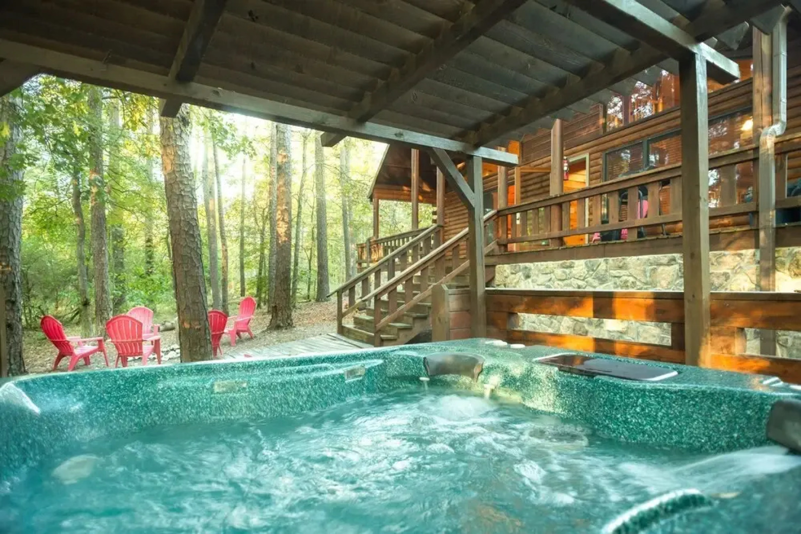 Serenity Forest Cabin With Private Hot Tub and Grill on the Back Deck by Redawning