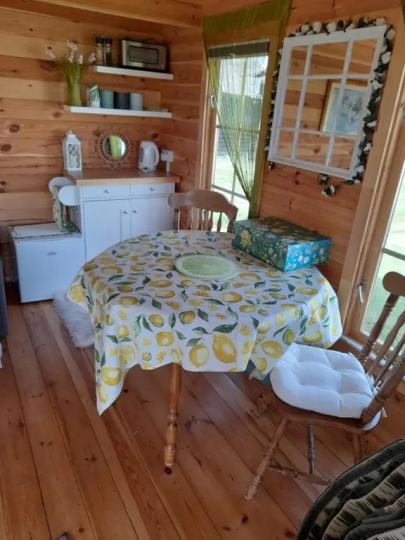 Log cabin retreat and luxury bell tent