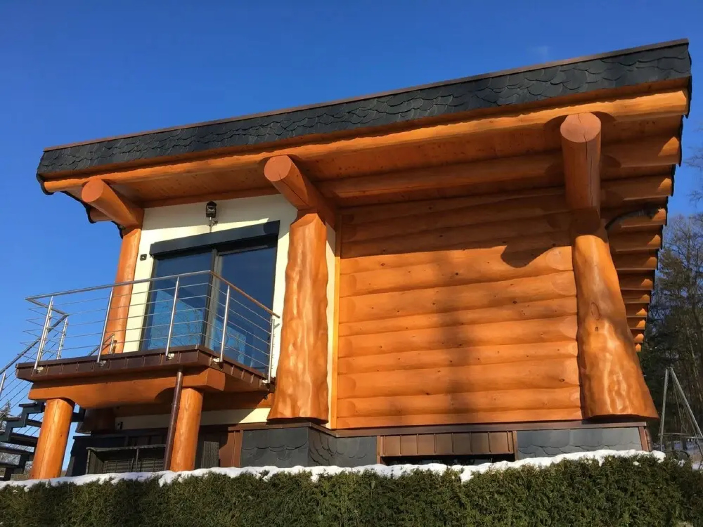 Kanadisches Blockhaus am Plauer See