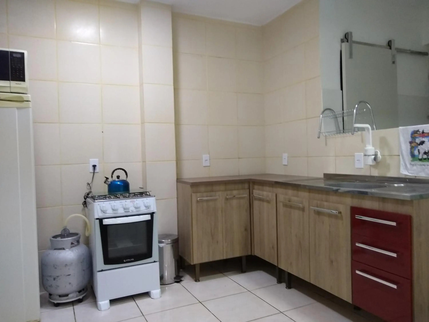 Quarto aconchegante em Apê, no Calçadão